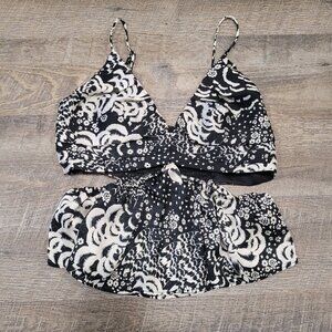 ZARA | Flowy Floral Cutout Tank Top | Sz. XS